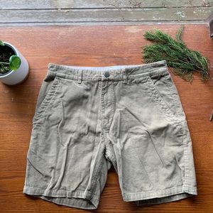 Rhythm khaki corduroy button shorts